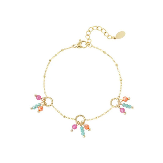Damen Armband bunt mit Glasperlen