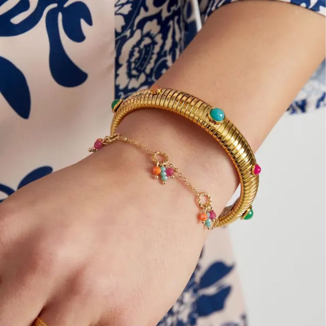Damen Armband bunt mit Glasperlen