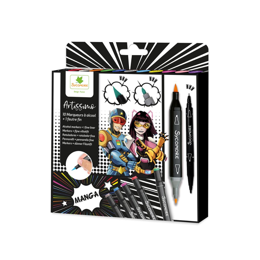Artist doppelseitige Marker mit zwei Spitzen 'Manga'
