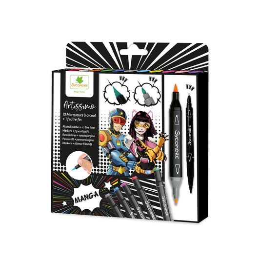 Artist doppelseitige Marker mit zwei Spitzen 'Manga'