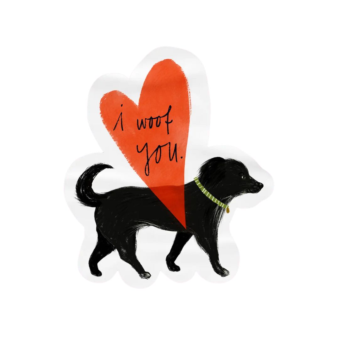 Aufkleber 'I Woof You'
