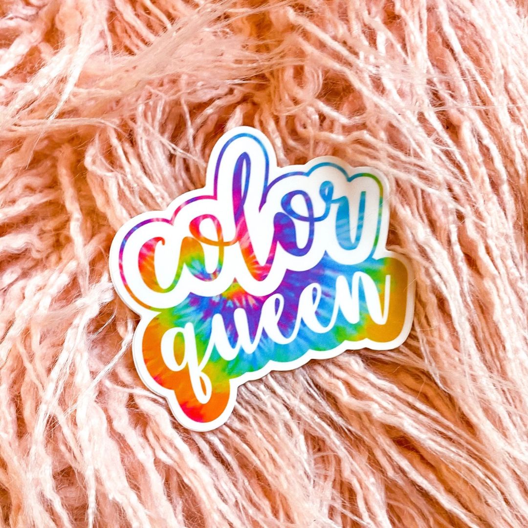 Aufkleber holografisch Color Queen' Regenbogen Sticker