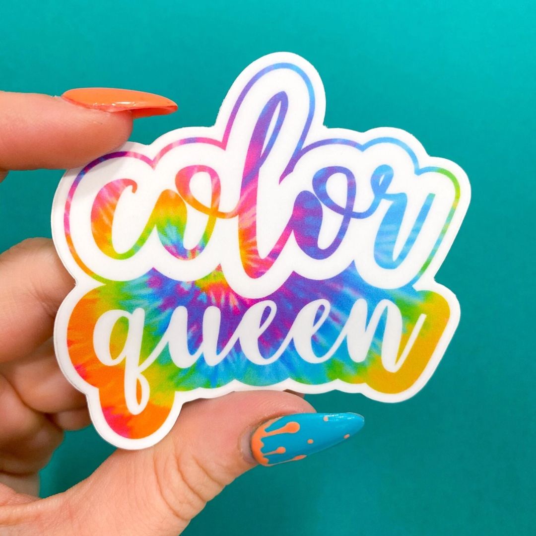Aufkleber holografisch Color Queen' Regenbogen Sticker