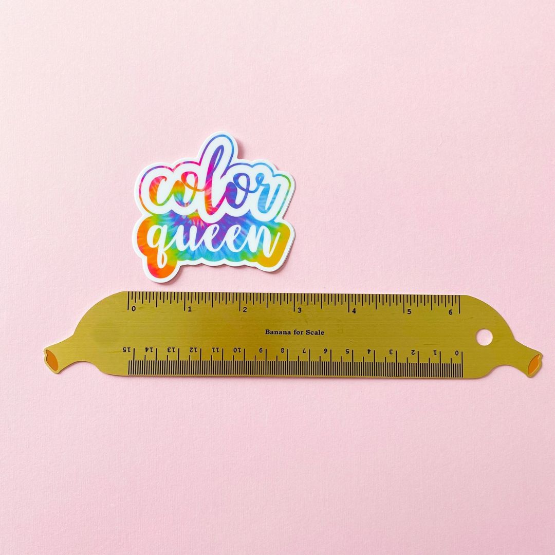 Aufkleber holografisch Color Queen' Regenbogen Sticker