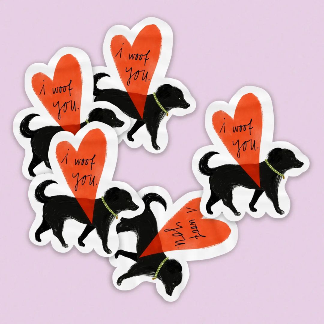 Aufkleber 'I Woof You'