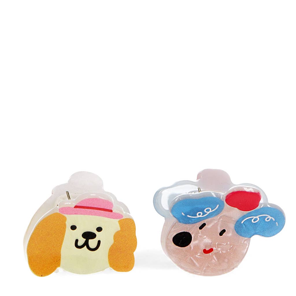 Mini-Haarklammern (2er-Set) – Fröhliche Hunde