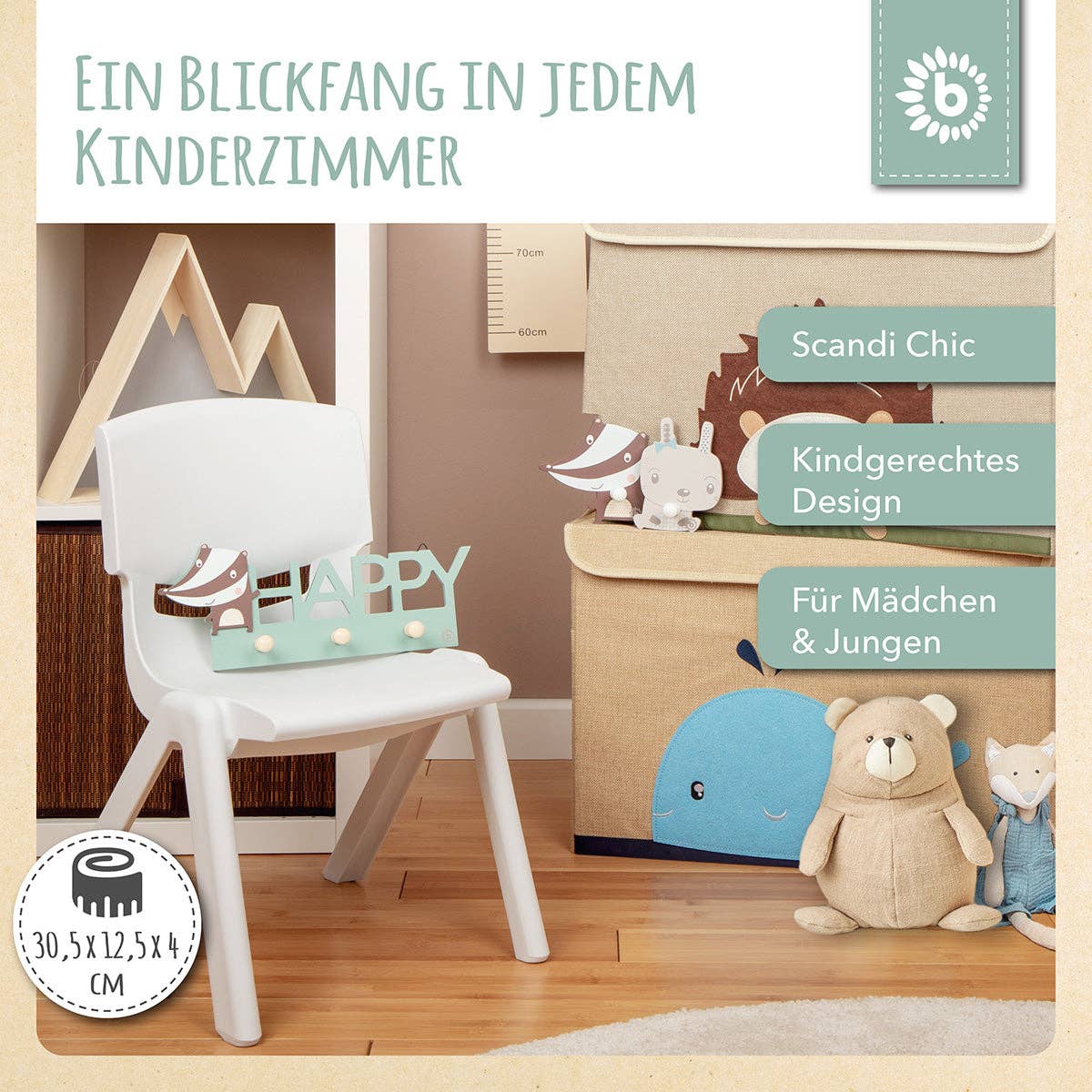 Wandgarderobe 'Dachs Happy'