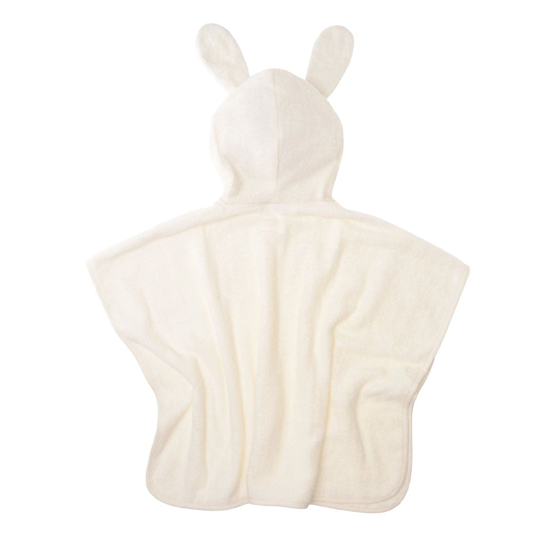 Kapuzenponcho mit Hasen-Ohren beige