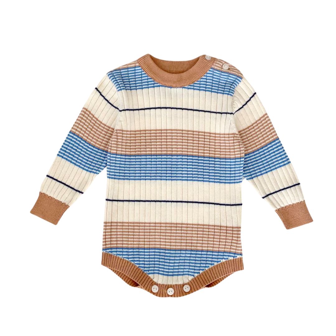 Baby Langarm Strick Body gestreift