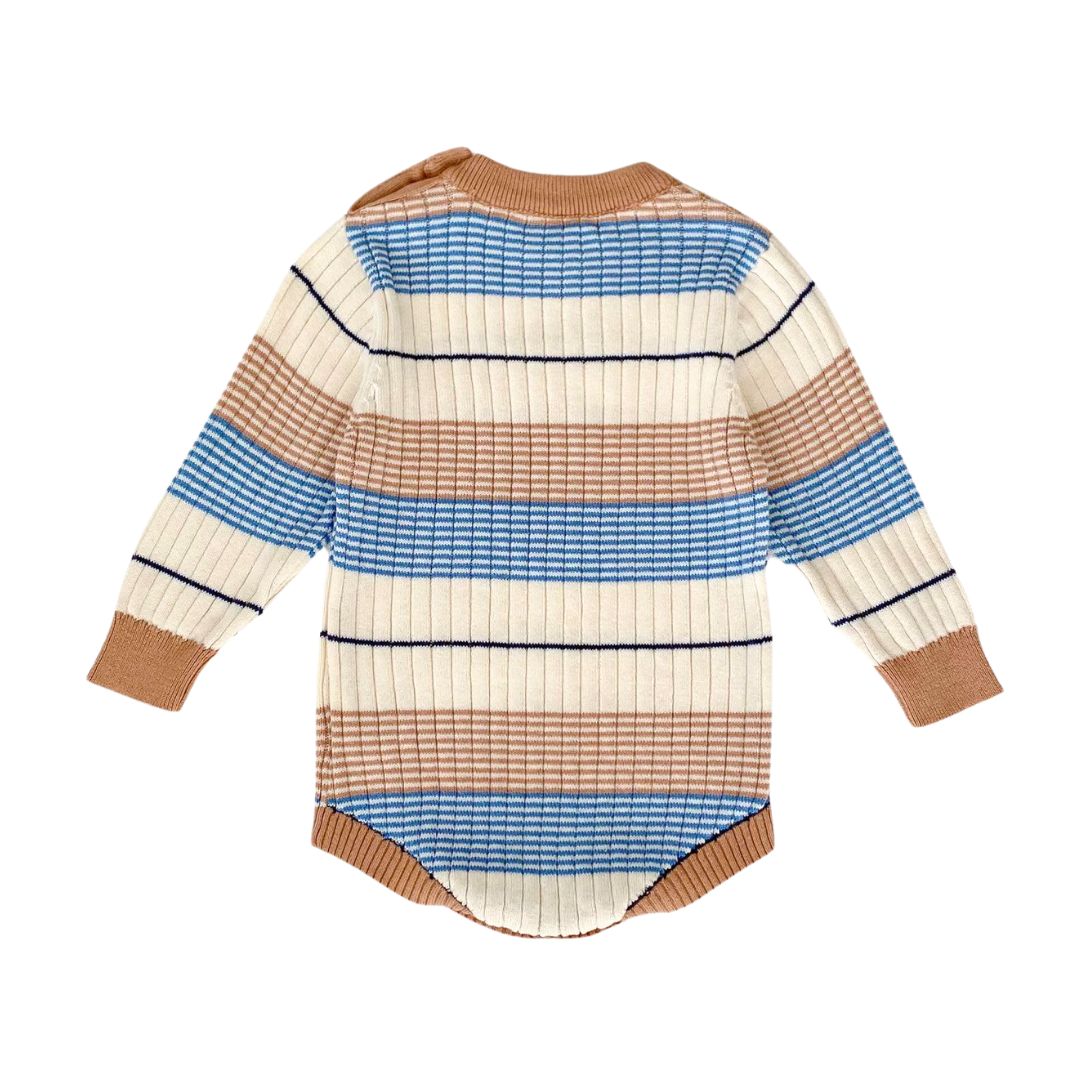 Baby Langarm Strick Body gestreift