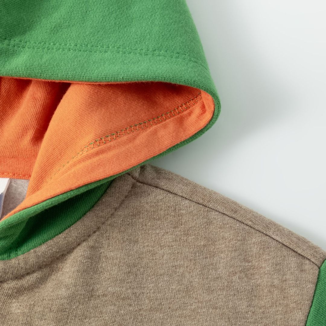 Sweatshirtjacke mit Colorblockdesign 'Tomato'