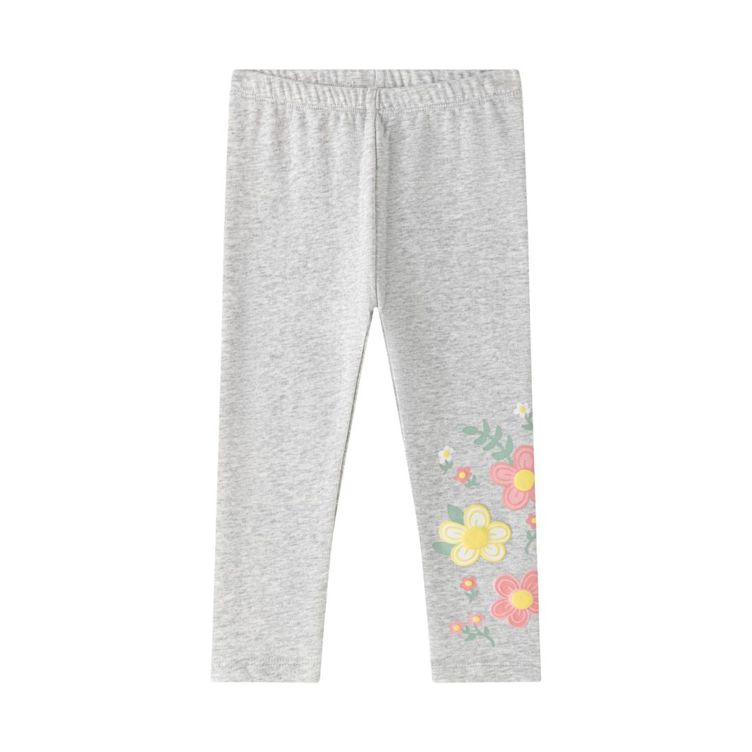 Jeggings mit Blumenmuster grau