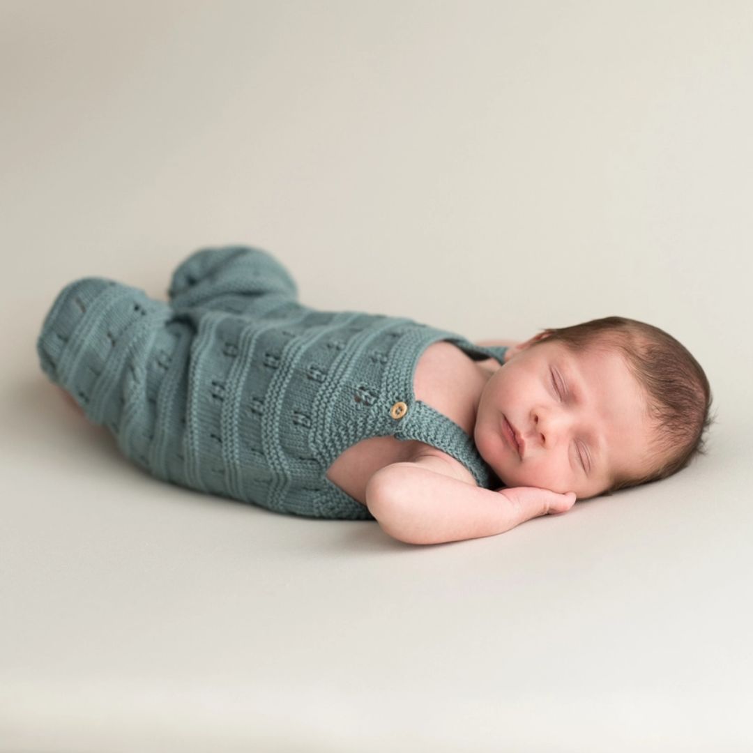 Neugeborenen & Baby Strampler 'Openwork' blau