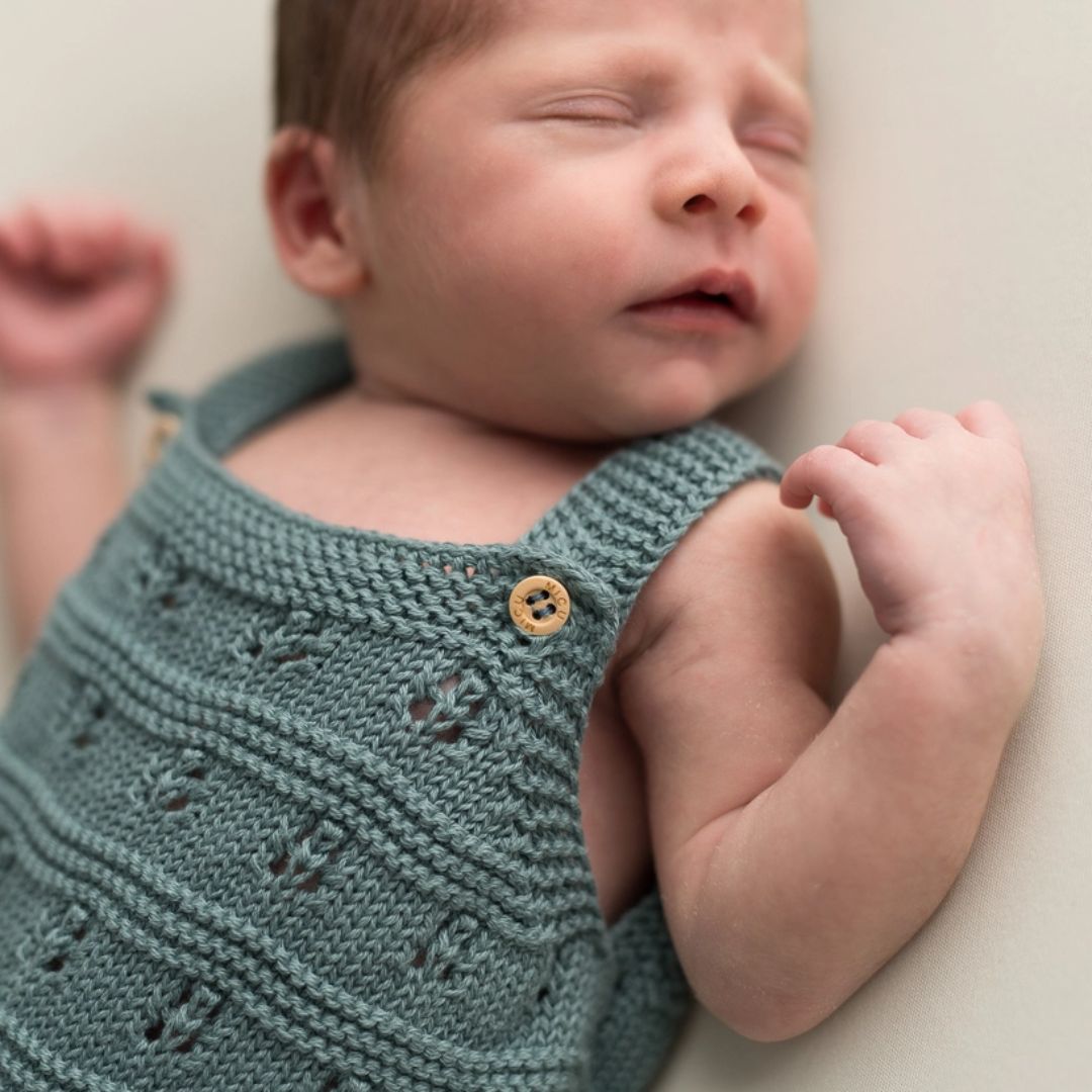 Neugeborenen & Baby Strampler 'Openwork' blau