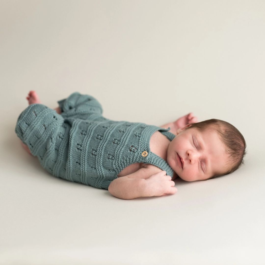 Neugeborenen & Baby Strampler 'Openwork' blau