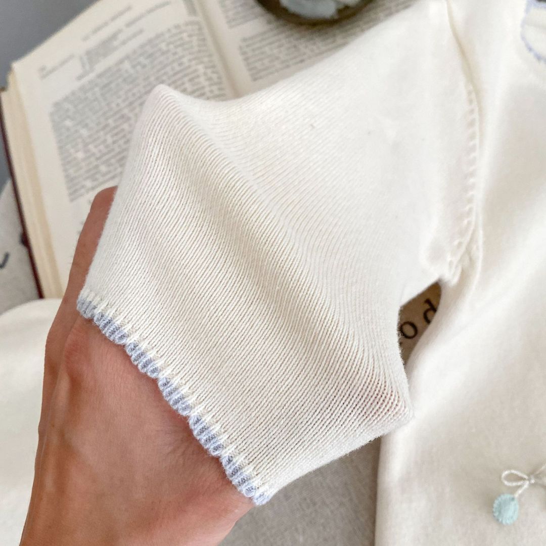 Baby Strampler Langarm Overall mit Applikation