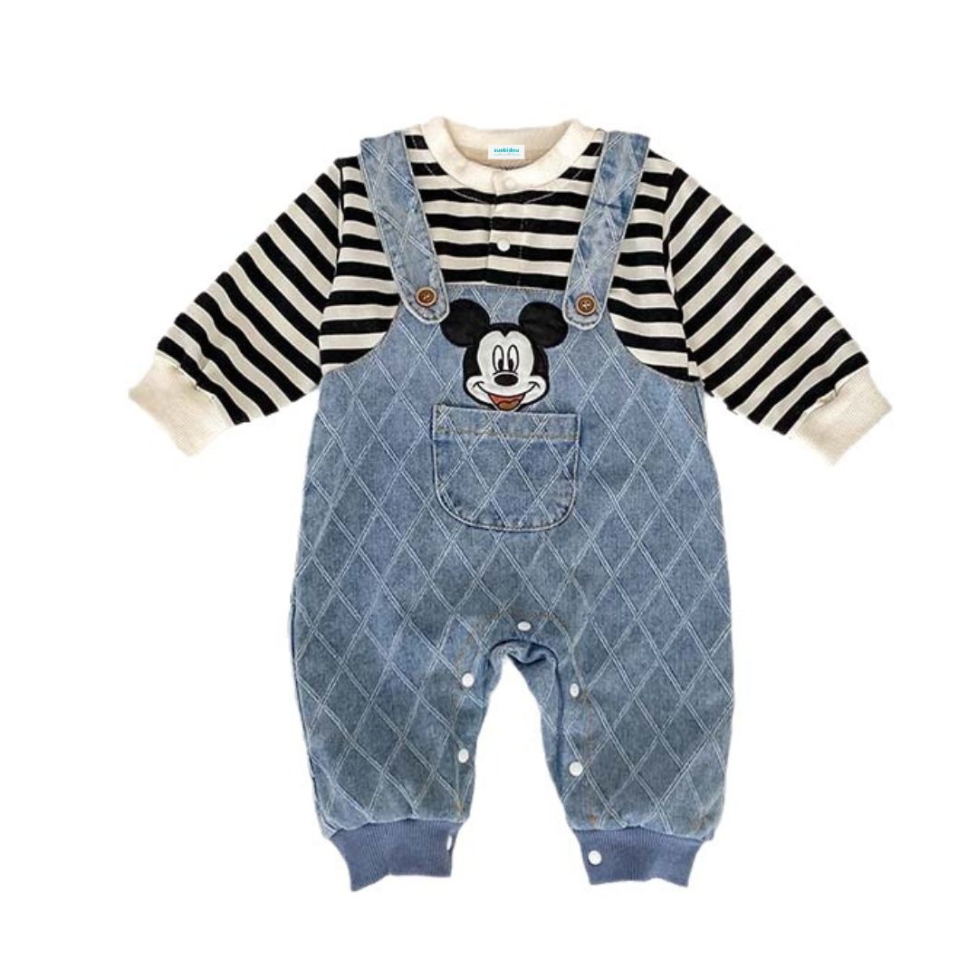 Baby Overall Streifen & Argyle-Muster