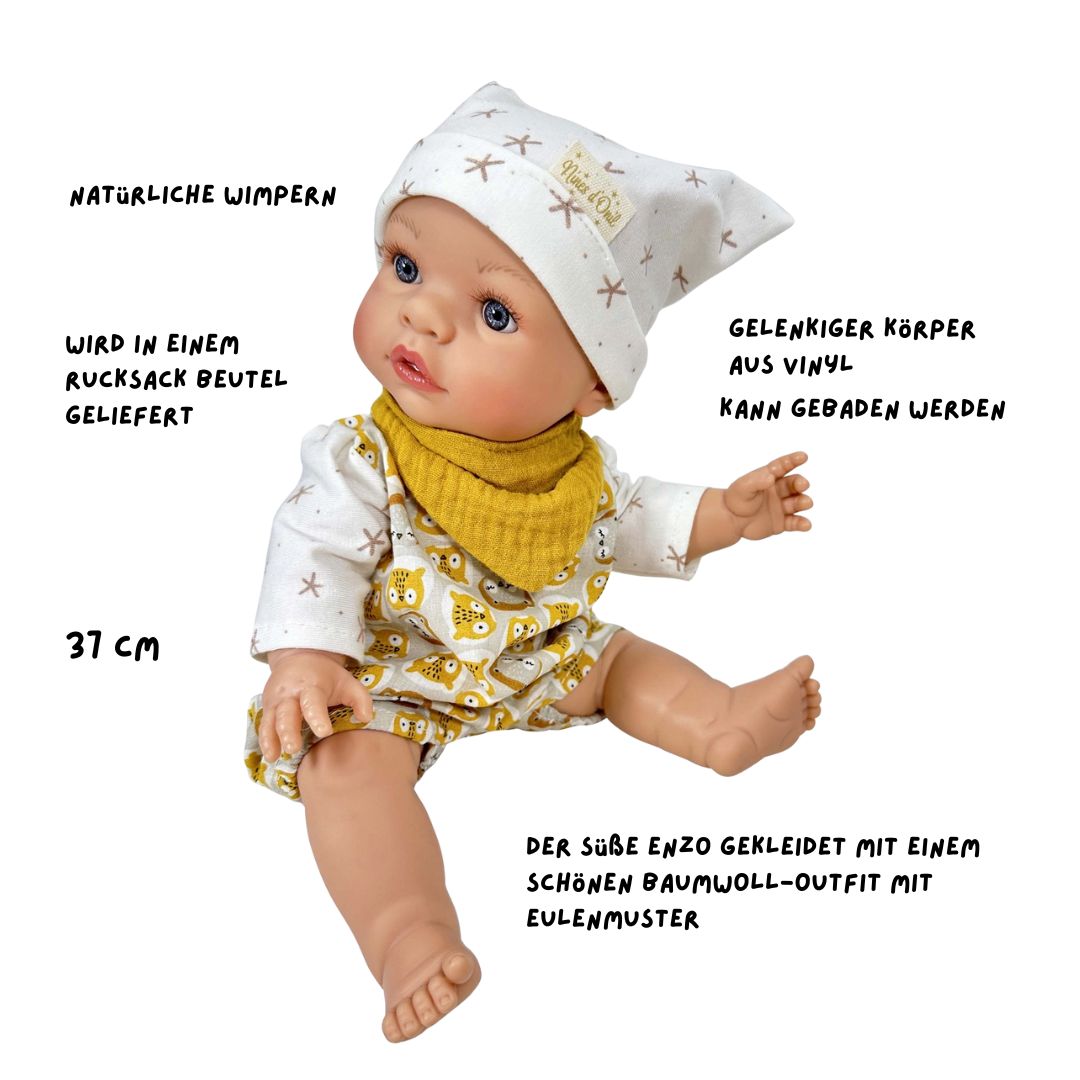 Bewegliche Baby Puppe 'Enzo'