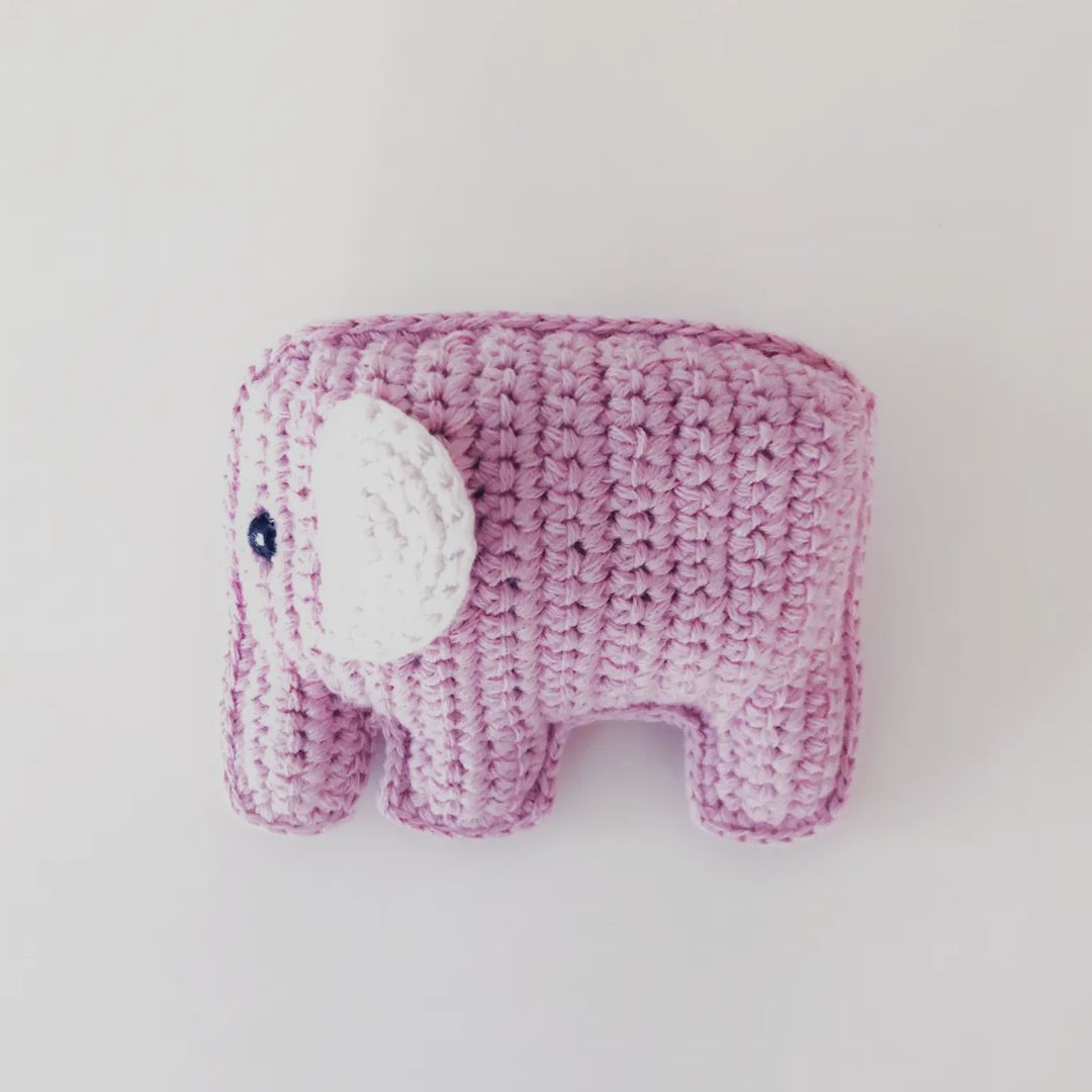 Baby Rassel 'Elefant' rosa