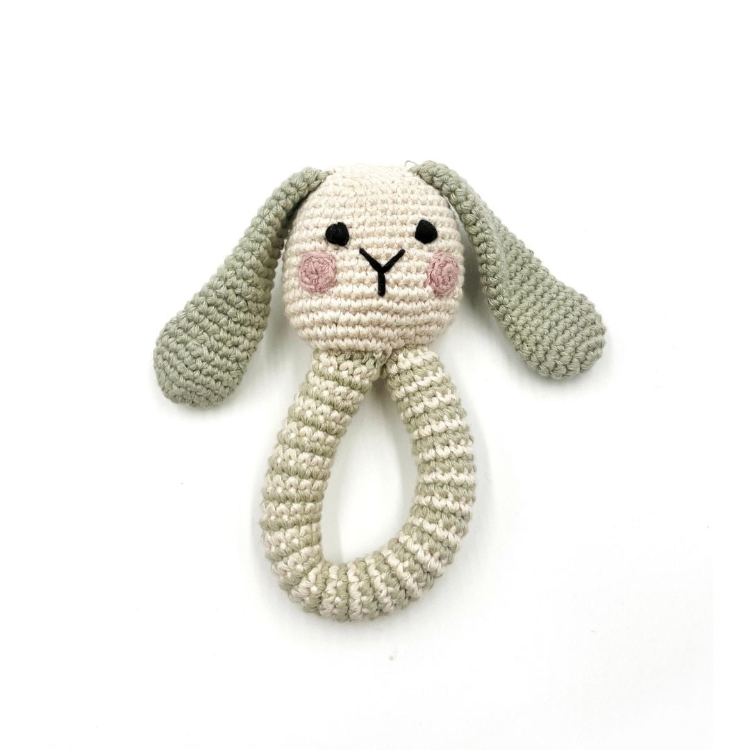 Baby-Ring Bunny Rassel blaugrün