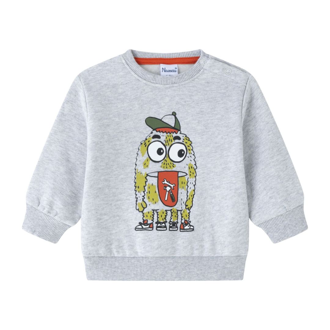 Baby Sweatshirt aus aufgerautem Fleece 'Little Monster'