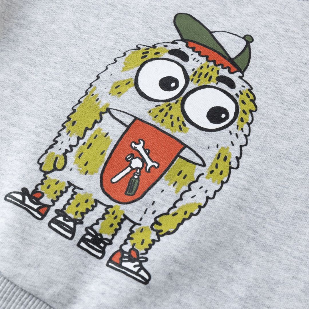 Baby Sweatshirt aus aufgerautem Fleece 'Little Monster'