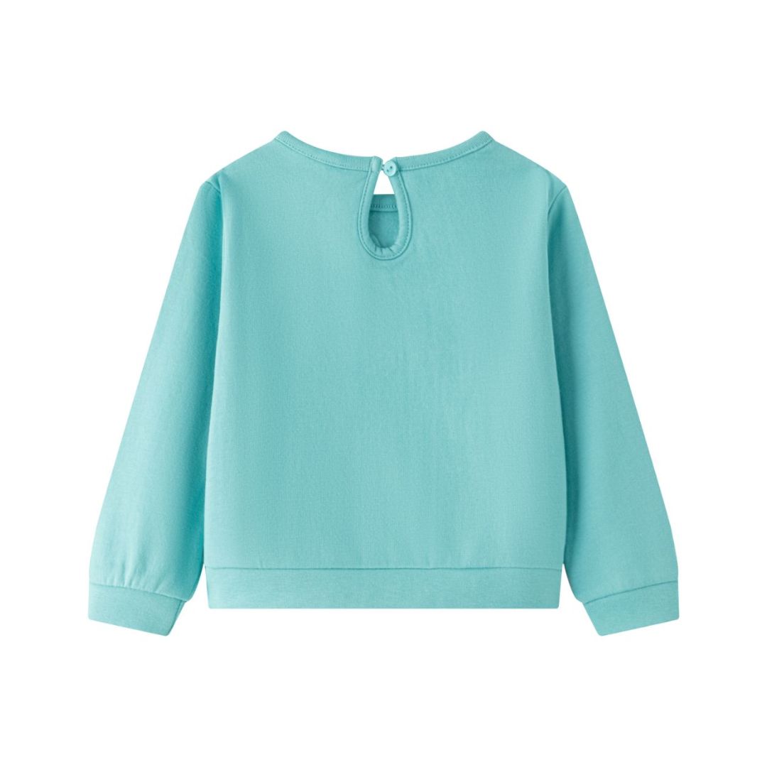 Baby Sweatshirt aus aufgerautem Fleece 'Flower'