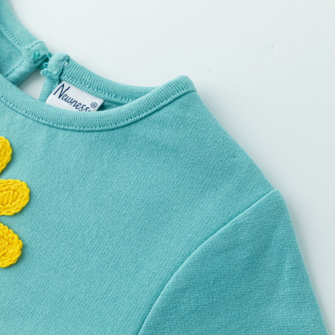 Baby Sweatshirt aus aufgerautem Fleece 'Flower'