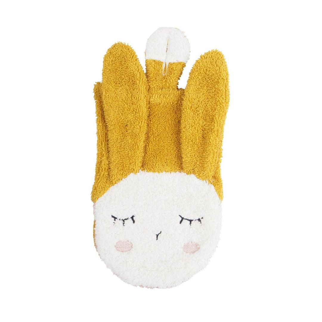 Waschlappen Hase Mustard GOTS