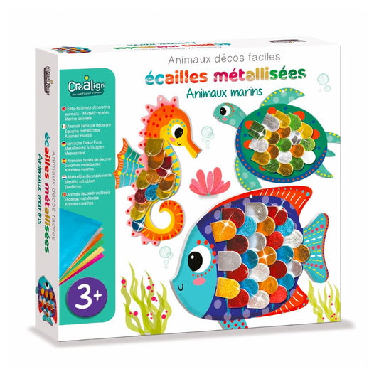Kinder Kreativset 'Metallische Schuppen Meerestiere'