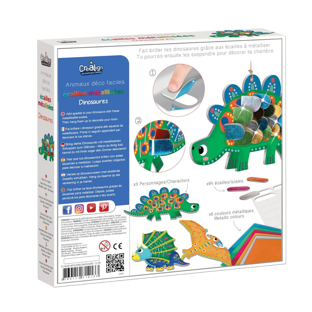 Kinder Kreativset 'Metallische Schuppen Dinosaurier'