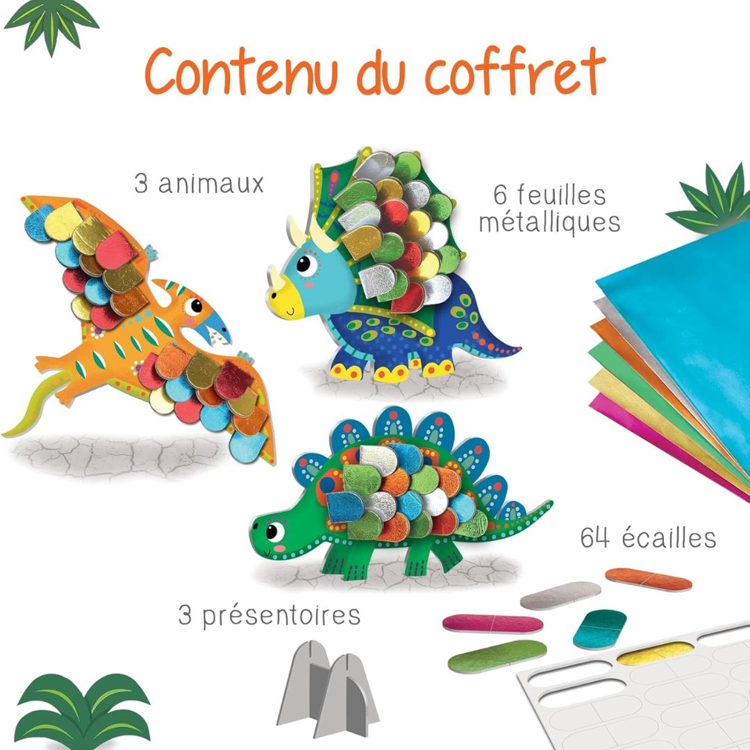 Kinder Kreativset 'Metallische Schuppen Dinosaurier'