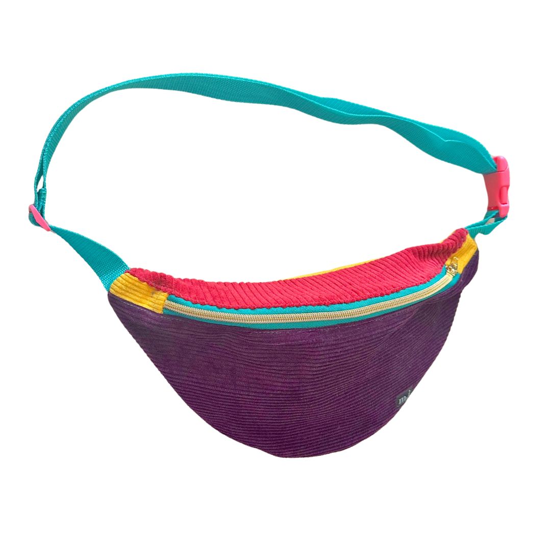 Damen Hipbag 'Patchwork Unique' lila/fuchsia/gelb