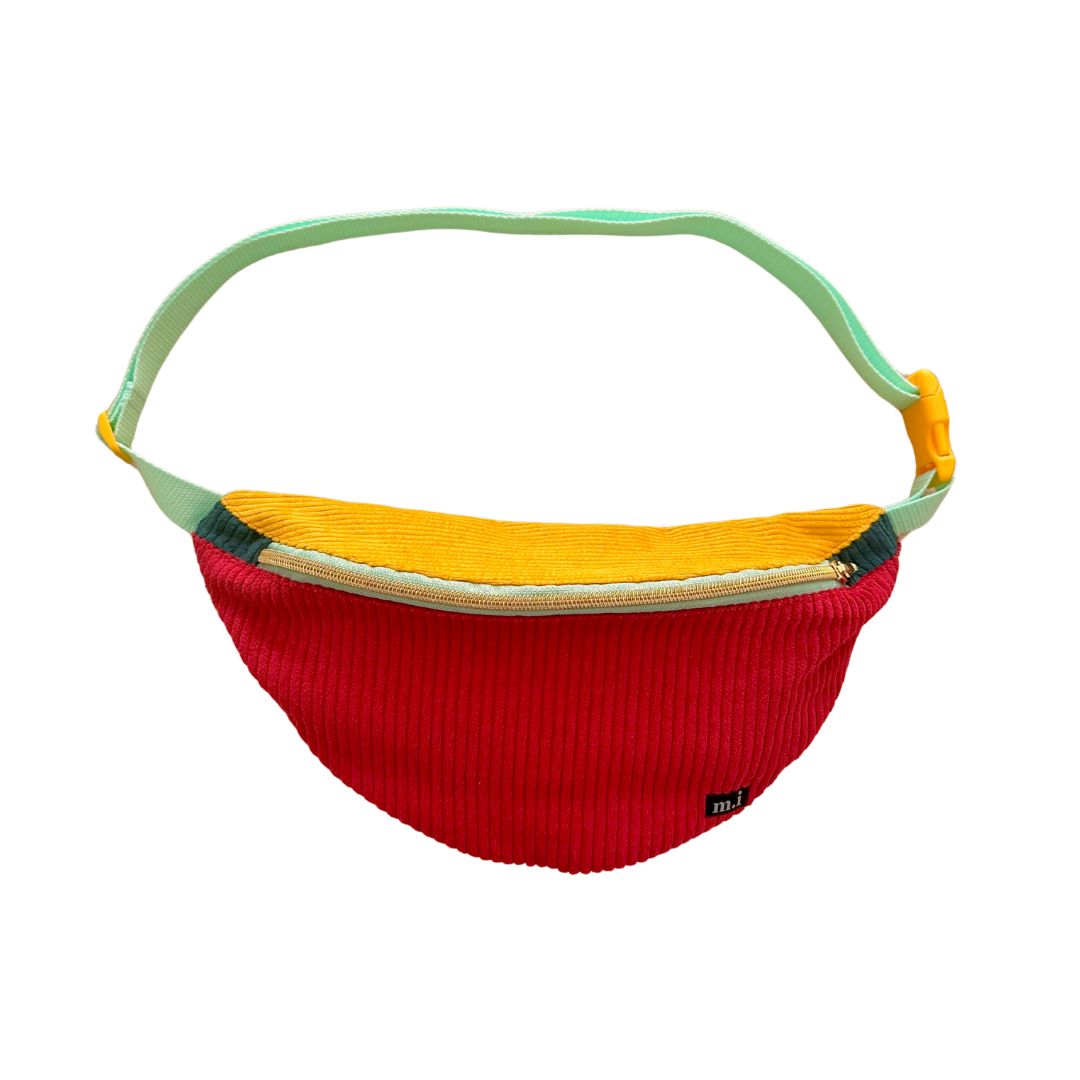 Damen Hipbag 'Patchwork Unique' rot/blau/gelb
