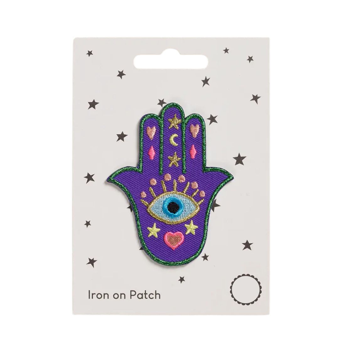 Aufnäher zum Aufbügeln 'Glücks-Hamsa-Hand'