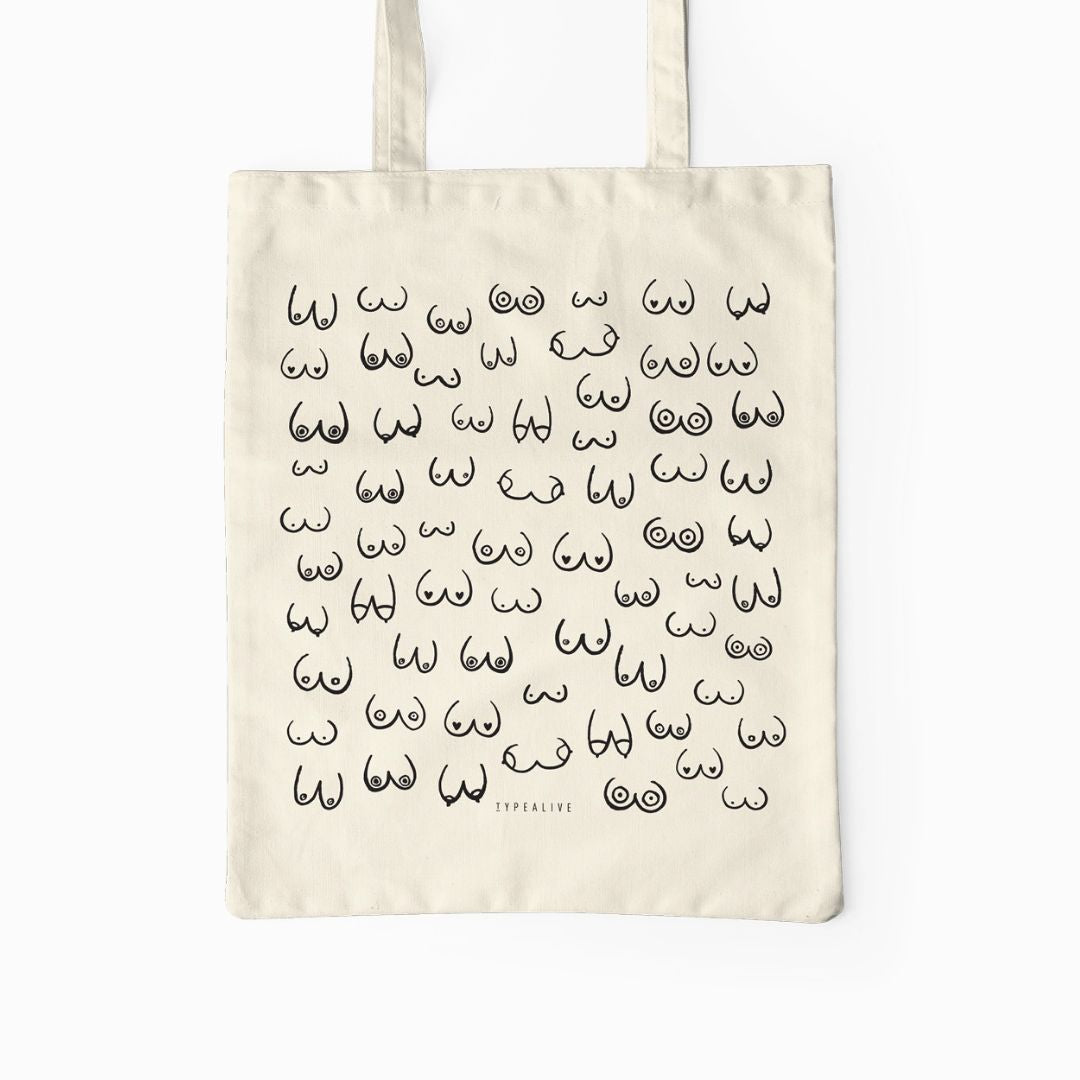 Baumwolltasche 'Busenfreunde' natur