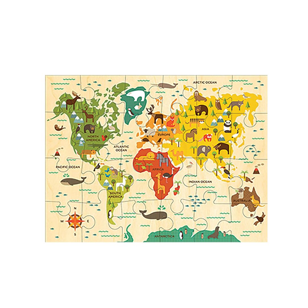 "World Map 24-Pieces' Puzzle