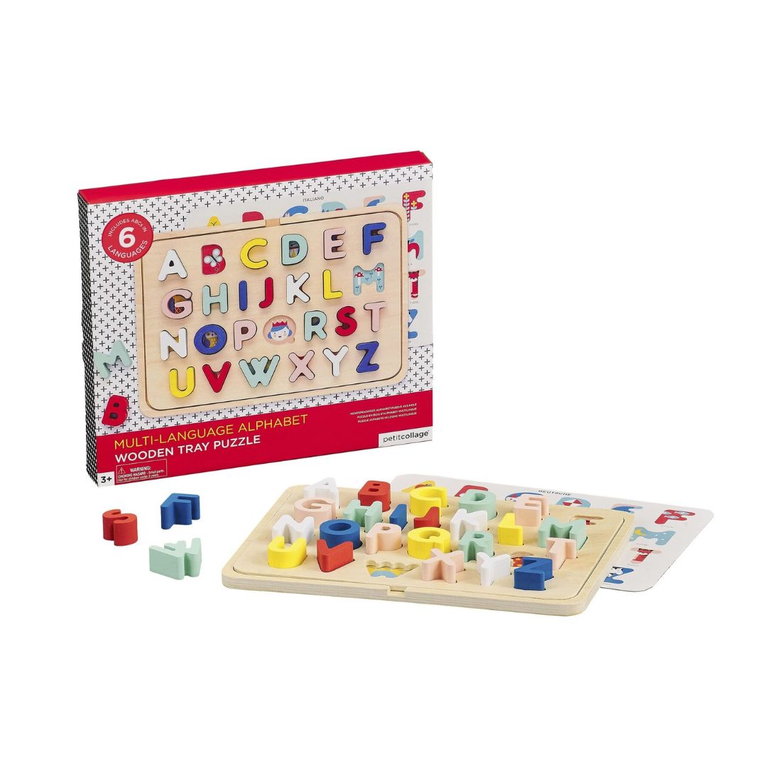 Wooden Multi Language Alphabet Tray Puzzle