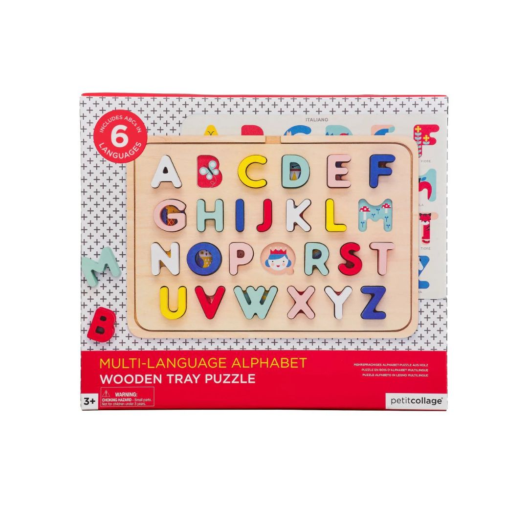 Wooden Multi Language Alphabet Tray Puzzle
