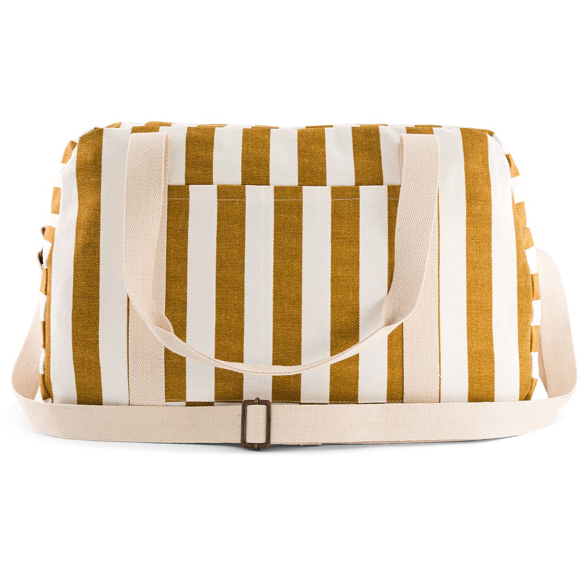 Damen Tasche gestreift karamell/ecru gestreift