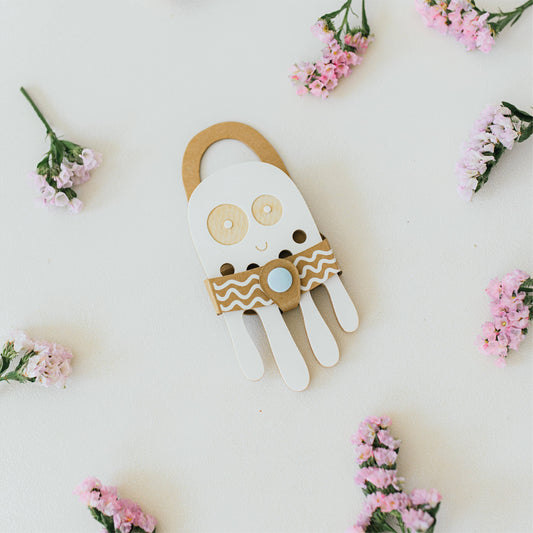 Kleines Schnürspielzeug aus Holz 'Der Oktopus'