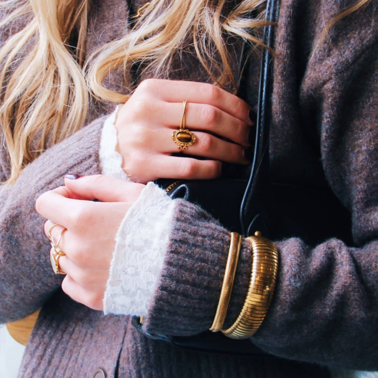 Damen Armreif 'Retro' gold