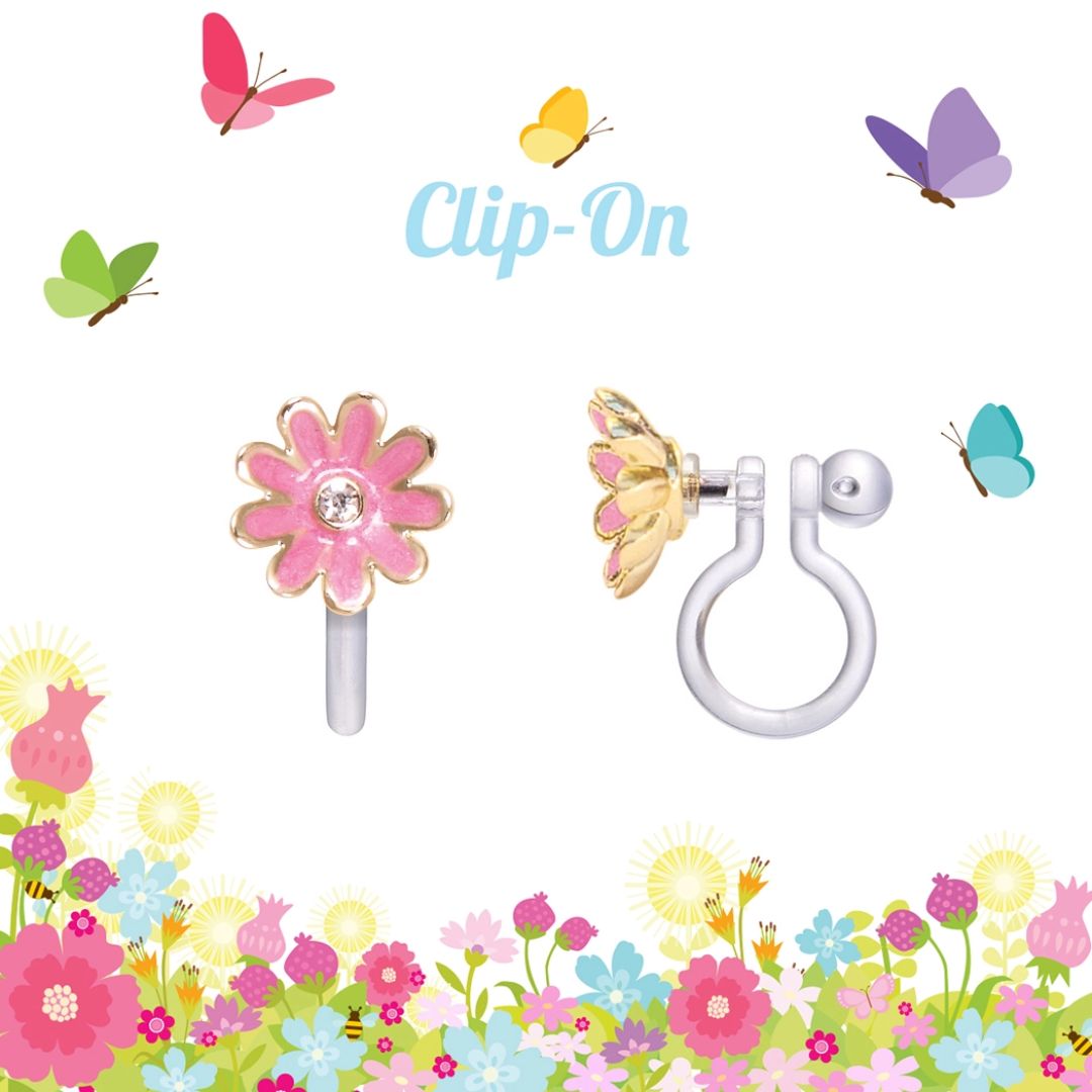 Cutie Ohrclips 'Pink Daisy' Clip On