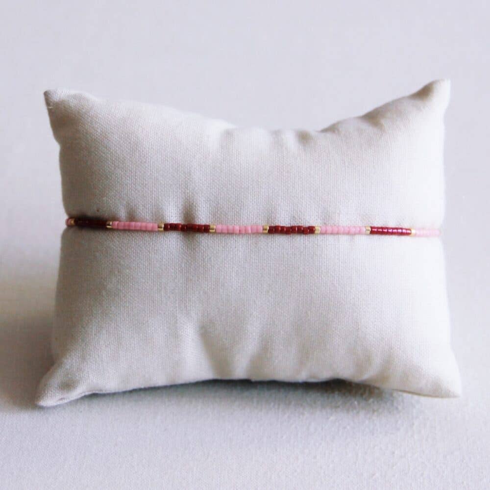 Miyuki-Armband Farbblockierung - Bordeaux/Lila