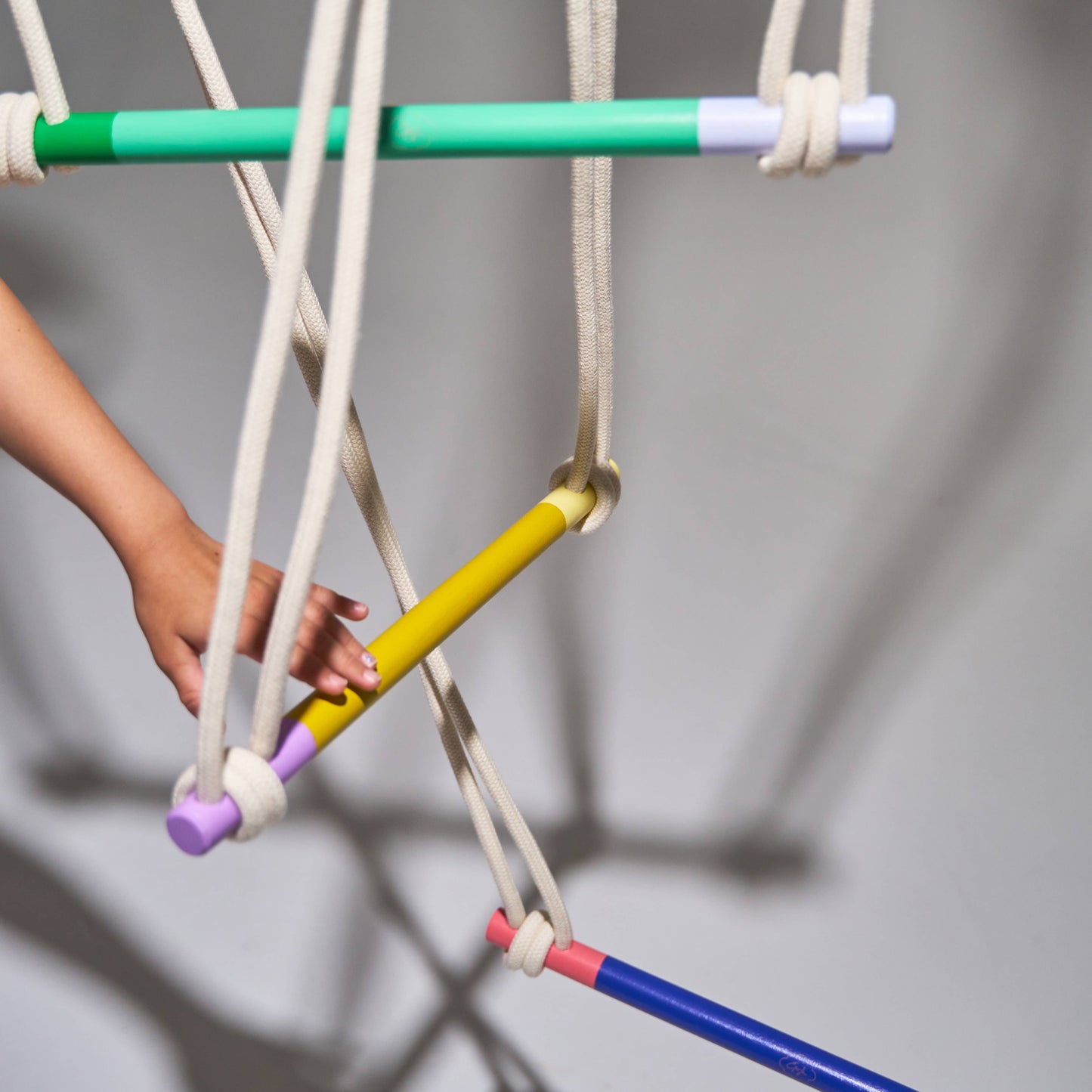 Indoor Trapez 'Colorful' korall/blau/lila