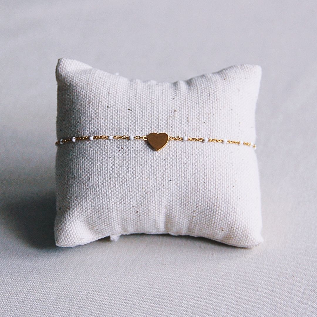 Damen Armband mit weißen Akzenten und Herz