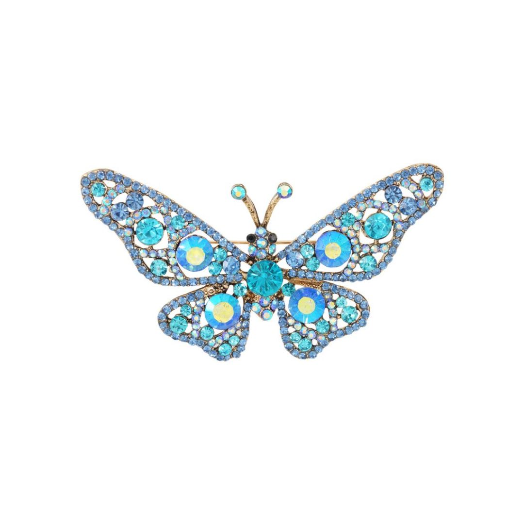 Damen Brosche 'Butterfly' blau