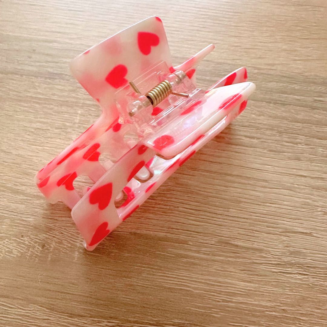 Damen Haarklammer 'Herzen Allover'