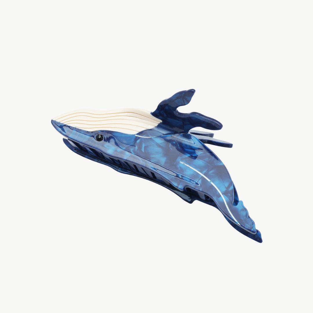 Haarklammer 'Wal blau'