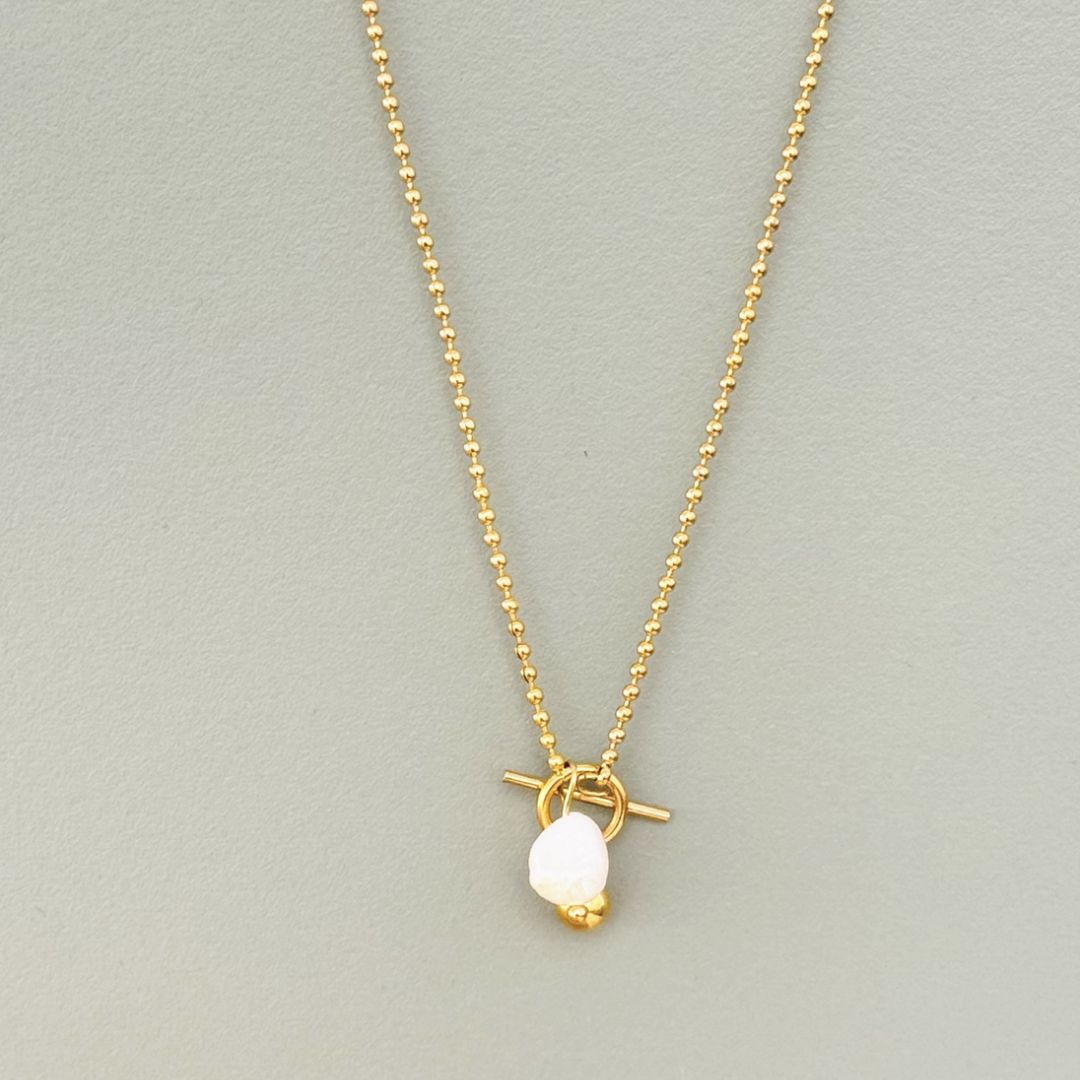 Damen Halskette gold mit Perle 'Irma'
